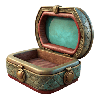 magnificent creative Vintage Jewelry Box Isolated with Velvet Lining original png