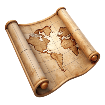 impressive contemporary Vintage Map Transparent with Aged Texture professional png