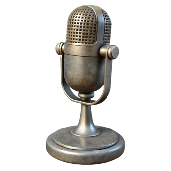 impressive vintage Vintage Microphone on Stand Cutout original png