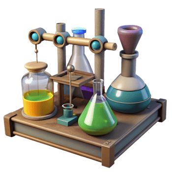 extraordinary vintage Virtual Lab Experiment Setup Isolated png
