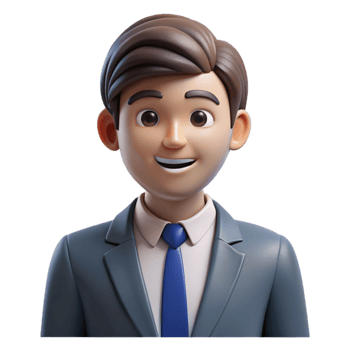 elegant classic Virtual Meeting Avatar Business Suit Isolated high quality png