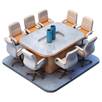 wonderful contemporary Virtual Meeting Room White Table Cutout png
