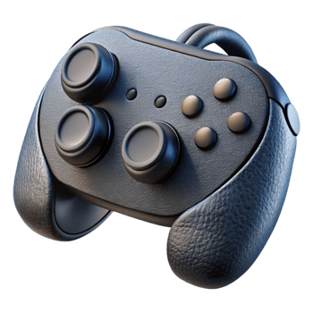 stunning classic Virtual Reality Controller Black Isolated on Transparent Background premium png