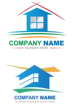 two logos real estate isolated vector