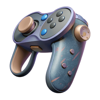 stunning classic Virtual Reality Controller Side View with Grip Buttons Transparent Background detailed png