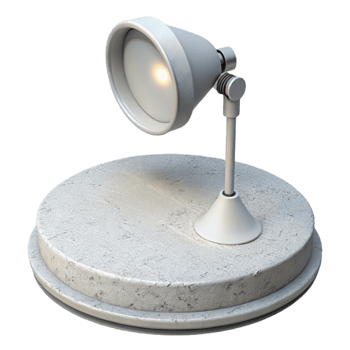 elegant classic Virtual White Platform Pedestal Spotlight Isolated premium png