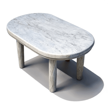 elegant abstract Virtual White Table with Shadow Isolated png