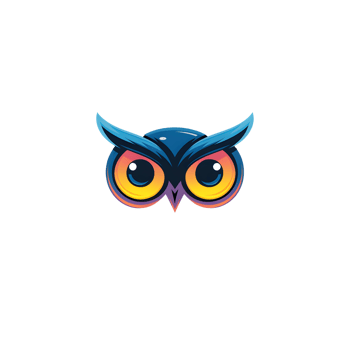 Owl icon logo. Owl Face Silhouette on a transparent background png