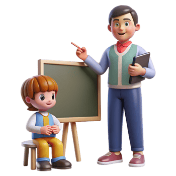 beautiful minimalist Volunteer Teaching Children Skills Transparent Background png