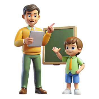 beautiful artistic Volunteer Teaching Children Skills Transparent Background png