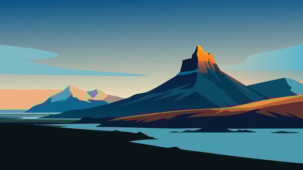 Captivating Icelandic landscape with diverse natural beauty suitable for stock videos and royalty free footage flat illustration vector