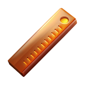 stunning minimalist Warm Light on Ruler Cutout high quality png