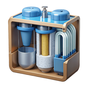 magnificent minimalist Water Filtration System Cross Section Diagram Isolated Element genuine png