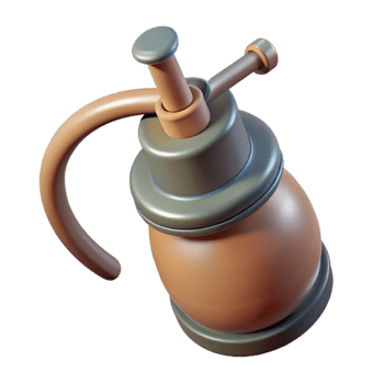 vibrant minimalist Whipping Siphon Top View Isolated Element original png