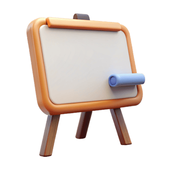 dramatic rustic Whiteboard with Marker Tray Cutout premium png