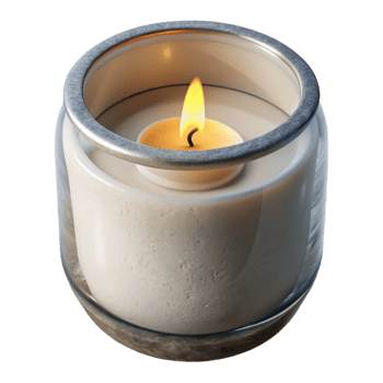 impressive vintage White Candle in Glass Jar Isolated genuine png