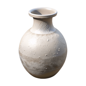elegant abstract White Ceramic Vase Empty Transparent Background high resolution png