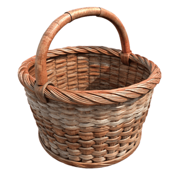 extraordinary creative Wicker Basket Empty Isolated premium png