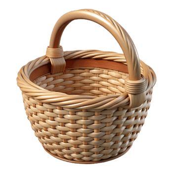 elegant creative Wicker Basket Without Handles Cutout professional png