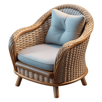 dramatic creative Wicker Chair Outdoor Furniture Isolated Element genuine png