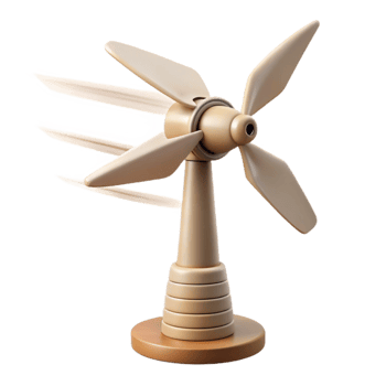stunning creative Wind Powered Structure Cutout with Motion Blur detailed png