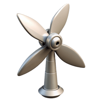 elegant contemporary Wind Turbine Blades Rotating Transparent Element exclusive png