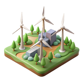 dramatic vintage Wind Turbine Farm Landscape View Transparent high resolution png