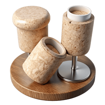 vibrant artistic Wine Cork Place Card Holders Wedding Decor Isolated authentic png