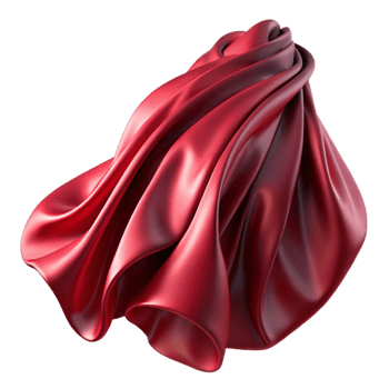 serene contemporary Wine Red Silk Chiffon Sheer Texture Isolated Cutout png