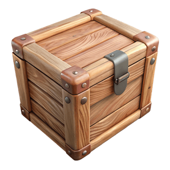 wonderful contemporary Wooden Box with Lid Top View Isolated exclusive png