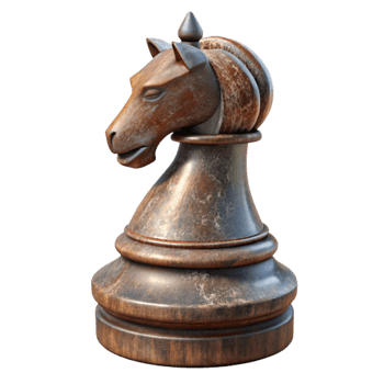 stunning contemporary Wooden Chess Piece Knight Front View Cutout authentic png