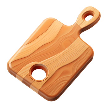 dramatic traditional Wooden Cutting Board Top View Cutout png