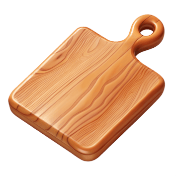 stunning minimalist Wooden Cutting Board Top View Cutout original png