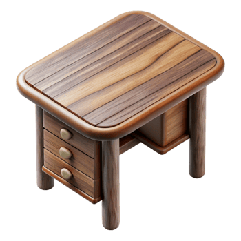 stunning modern Wooden Desk Top View Cutout Element exclusive png