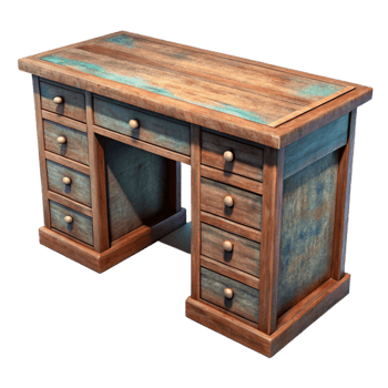 stunning minimalist Wooden Desk with Drawers Isolated professional png