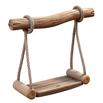 stunning contemporary Wooden Swing Hanging From Tree Branch Transparent professional png