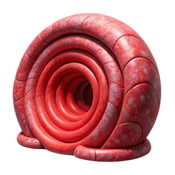 wonderful minimalist Wormhole Entrance Spiral Shape Red Isolated detailed png