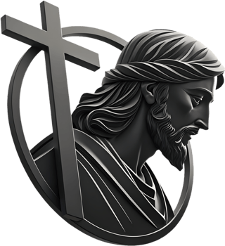 Spiritual journey and divine love symbolized by Jesus statue. . png