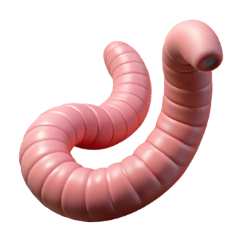 serene classic Worms Earthworms Pink Isolated on Transparent Background premium png