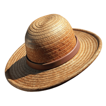 impressive contemporary Woven Hat Wide Brim Isolated Element detailed png