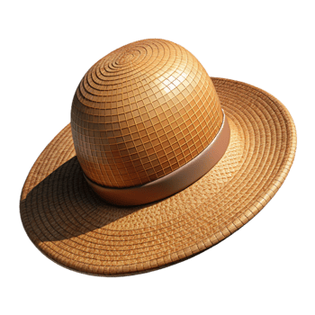 elegant contemporary Woven Hat Wide Brim Isolated Element authentic png