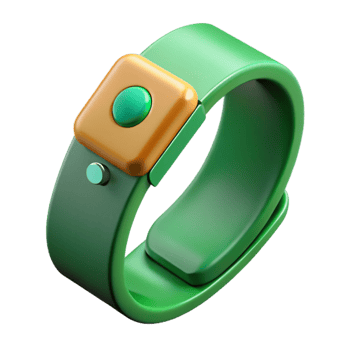 wonderful modern Wristband Activity Tracker Green Isolated Transparent Background original png