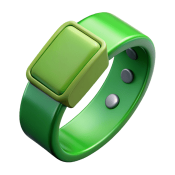 beautiful rustic Wristband Activity Tracker Green Isolated Transparent Background genuine png