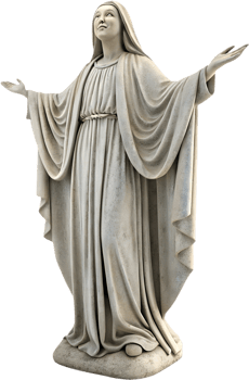 Spiritual icon of Mother Mary symbolizing eternal devotion. . png