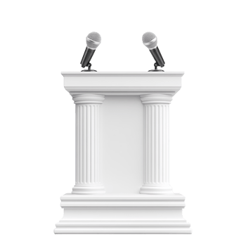 Event Speaker Podium isolated on transparent background png