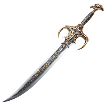 Fantasy sword isolated on transparent background png