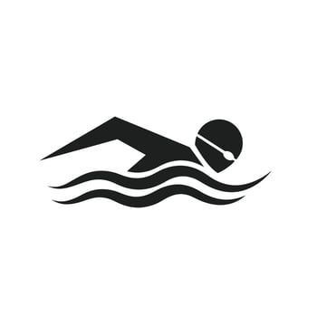 Swimmer swimming icon illustration vector