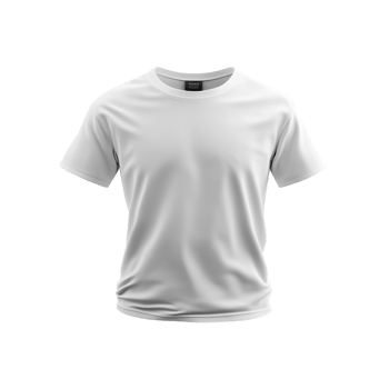 white t - shirt isolated on transparent background png
