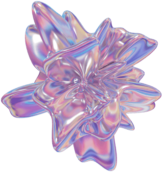 3d holographic shape, iridescent chrome liquid abstract form png
