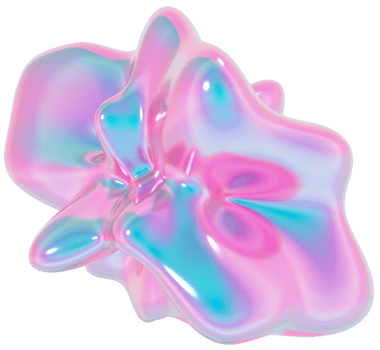 3d holographic shape, iridescent holo chrome fluid abstract form png